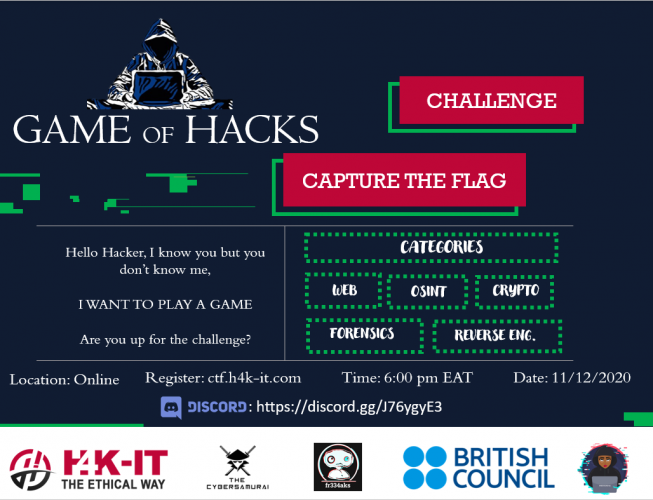 H4K-IT CTF 2020 Flier